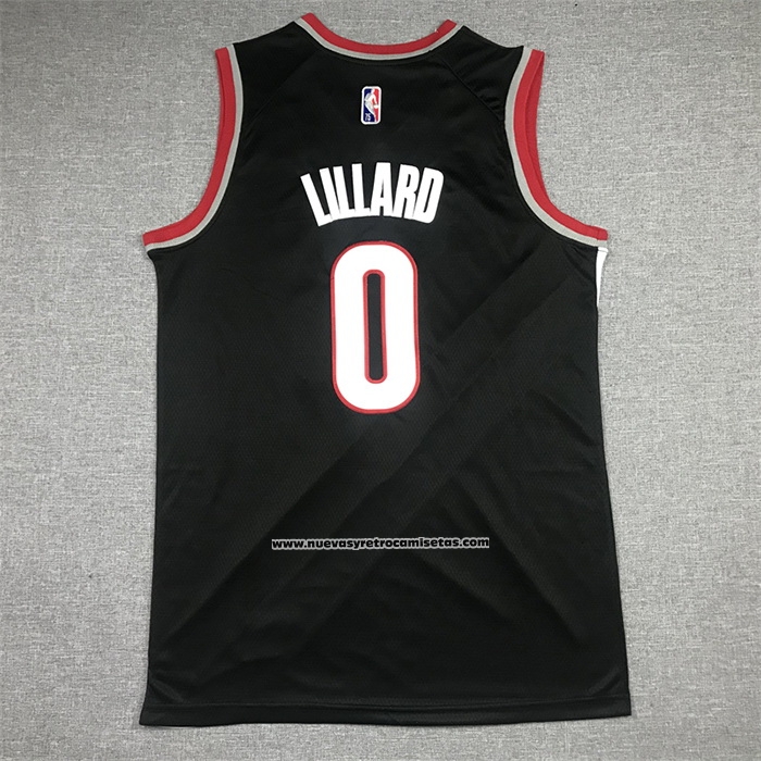 Maglia Portland Trail Blazers Damian Lillard #0 Icon 2021-22 Nero